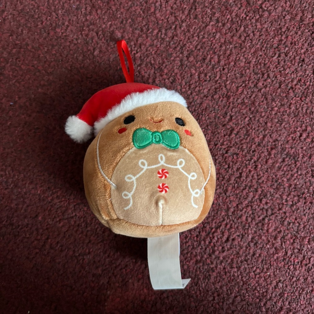 Squishmallows Jordan the Gingerbread Man 4” Ornament Stuffed Plush